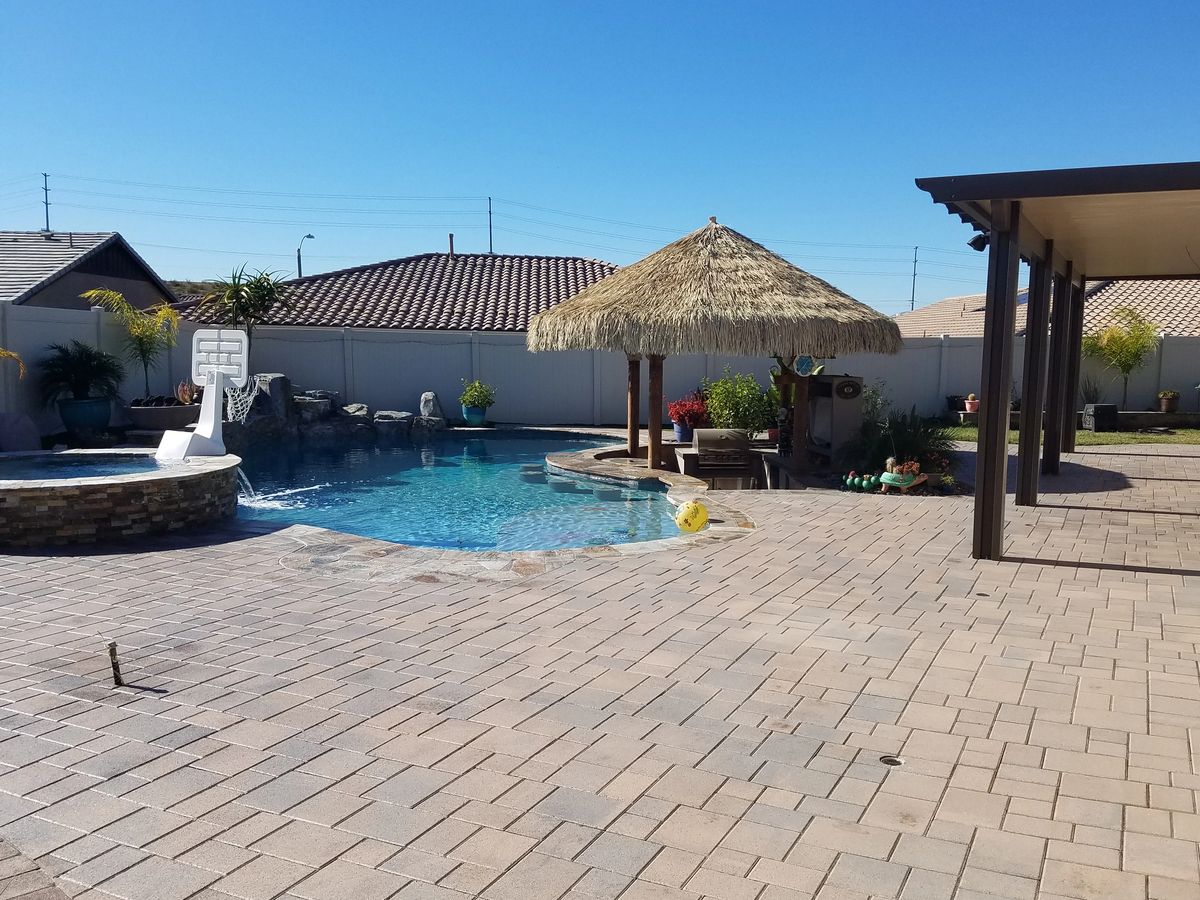 Backyard Paver Patio & Turf